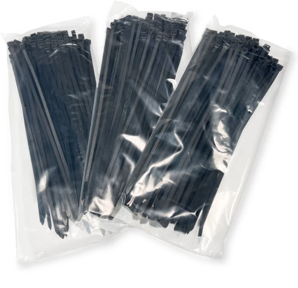 14 inch Black Cable Ties Inner Packs Inner Packs of 14 inch Nylon Black Cable Ties - 50 pound tensile Strength