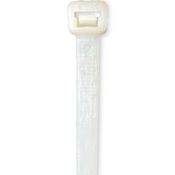 14 inch Cable Ties Head Head of 14 inch Nylon Clear Cable Ties - 50 pound tensile strength