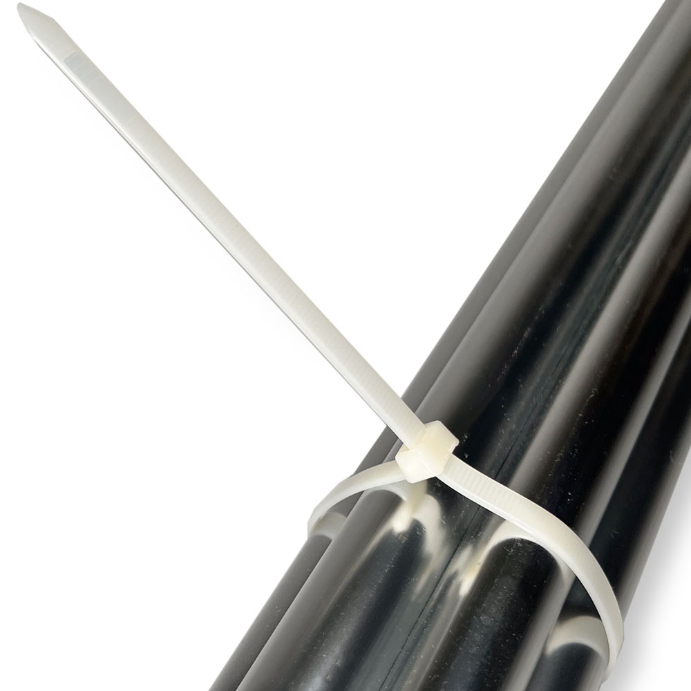 14 inch Nylon Clear Cable Ties - 50 pound tensile strength
