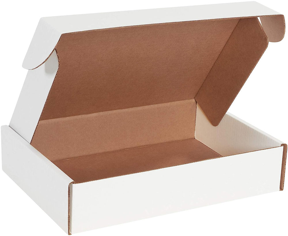 White 14x10x3 deluxe literature mailer