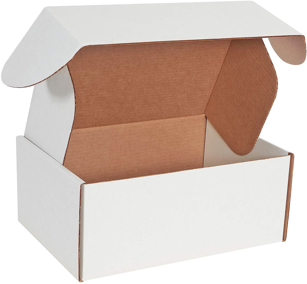 White 14x10x6 deluxe literature mailer