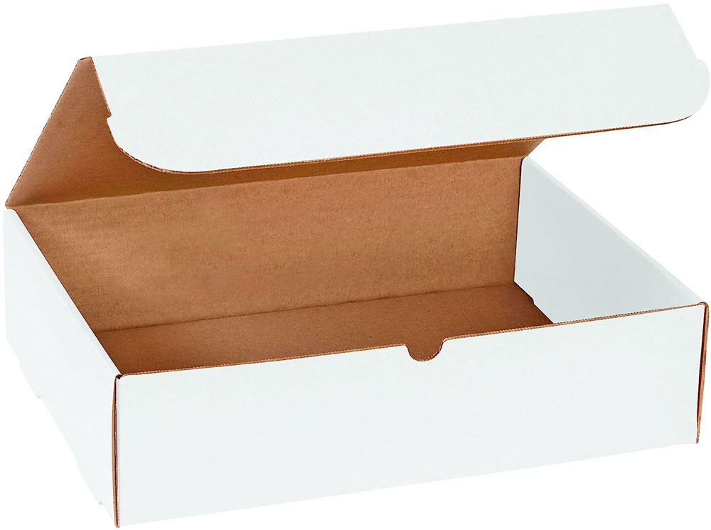 White 15.125x11.125x4 corrugated literature mailer