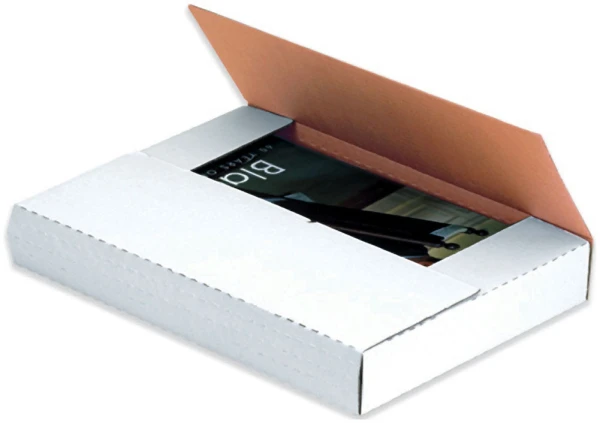15 x 11-1/8 x 2 White Corrugated Bookfolds