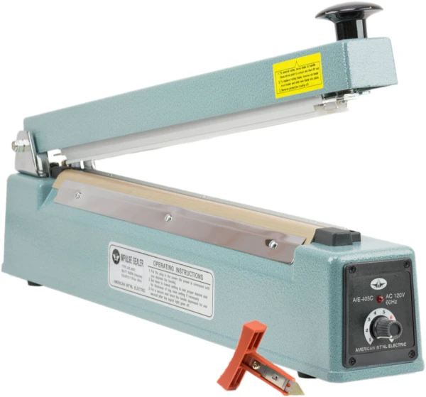 16 Impulse Hand Sealer with Cutter 16 thermal impulse hand held bag sealer with built in cutter