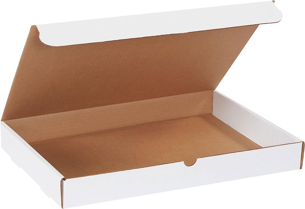 White 17.125x11.125x2 corrugated literature mailer