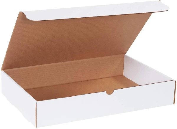 17.125 x 11.125 x 3 white literature mailer White 17.125x11.125x3 corrugated literature mailer