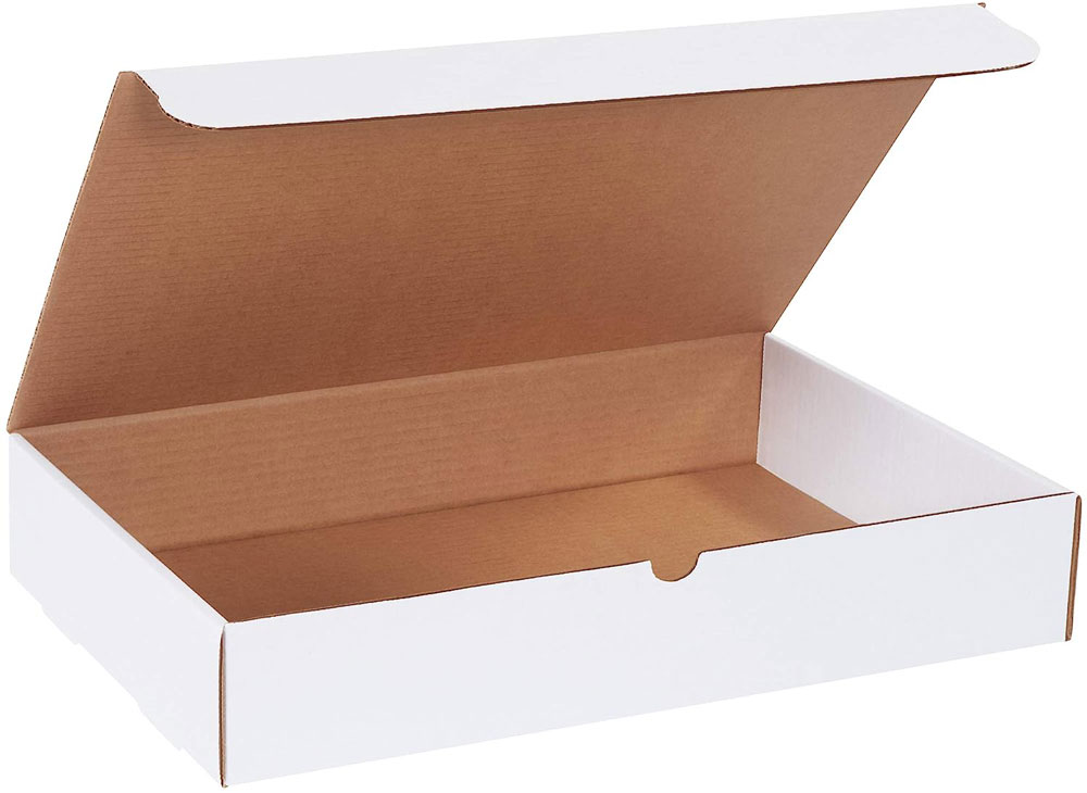 White 17.125x11.125x3 corrugated literature mailer