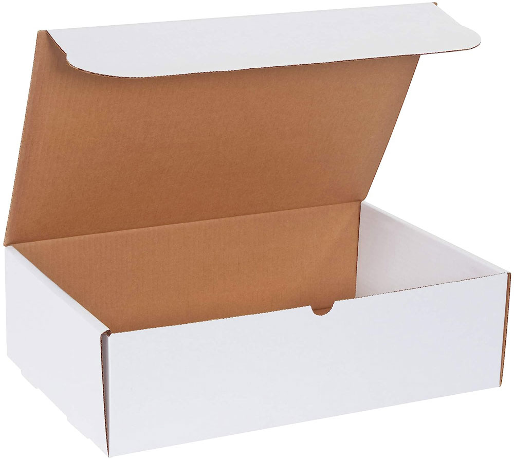 White 17.125x11.125x5 corrugated literature mailer