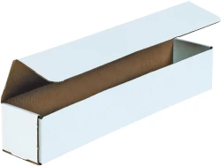 17.5" x 3.5" x 3.5" White Corrugated Mailers