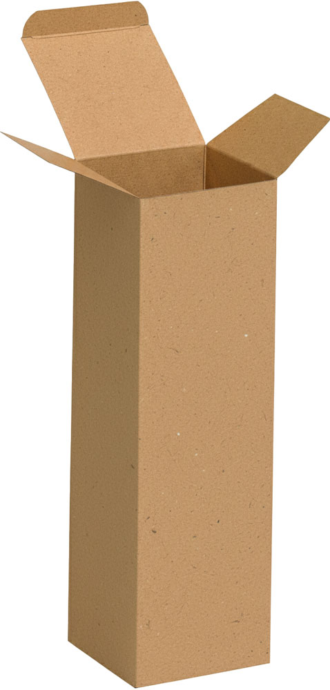2 1/2 x 2 1/2 x 8 Kraft Reverse Tuck Folding Cartons