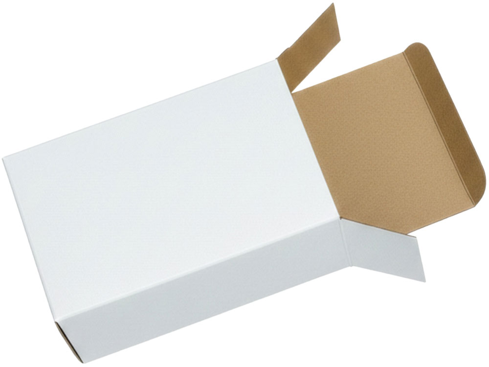 White Reverse Tuck Folding Mailers - 2 1/2 x 1 3/4 x 4