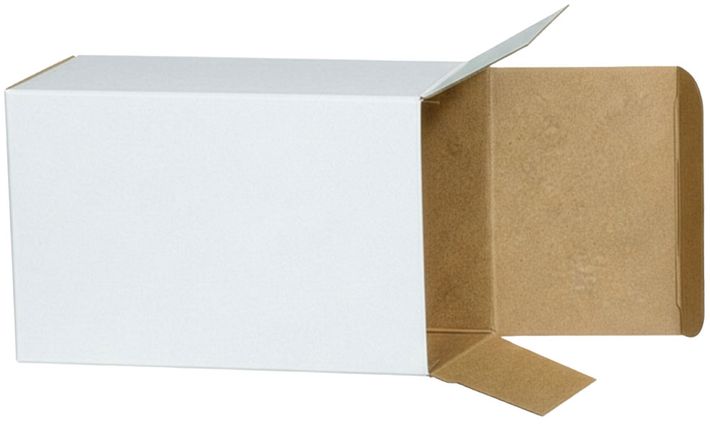 White Reverse Tuck Folding Mailers - 2 1/2 x 1 3/4 x 4