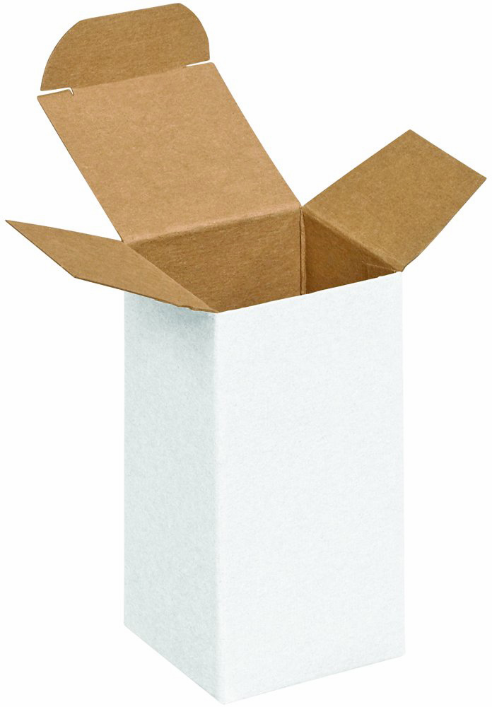 2 1/2 x 2 1/2 x 4 White Reverse Tuck Mailers