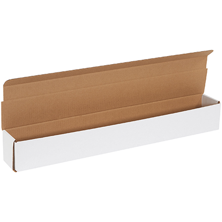 27.5x3.5x3.5 white corrugated mailers