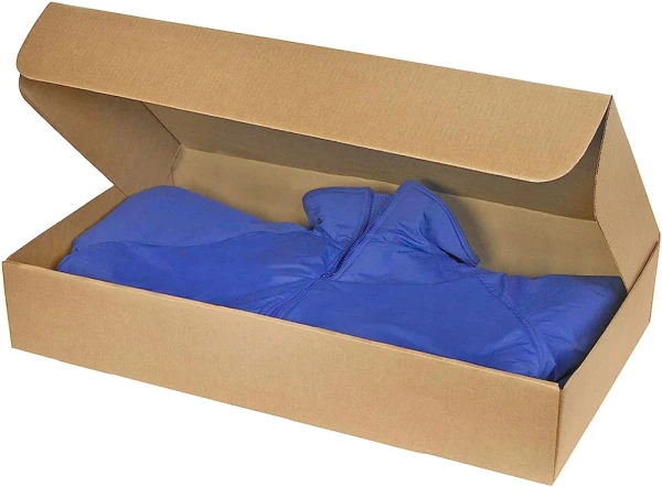 28.75 x 16 x 5 Kraft Garment Mailers Kraft 28.75 x 16 x 5 Garment Mailers Protecting Blue Jacket