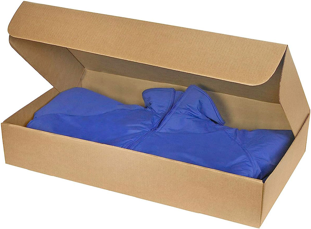 Kraft 28.75 x 16 x 5 Garment Mailers Protecting Blue Jacket