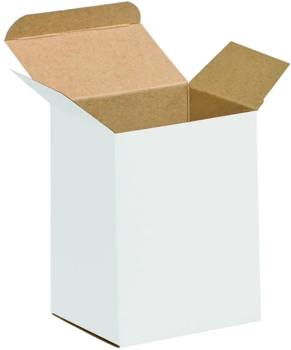 2" x 1 1/4" x 3" White Reverse Tuck Folding Cartons 2x1 1/4x3 White Reverse Tuck Mailers