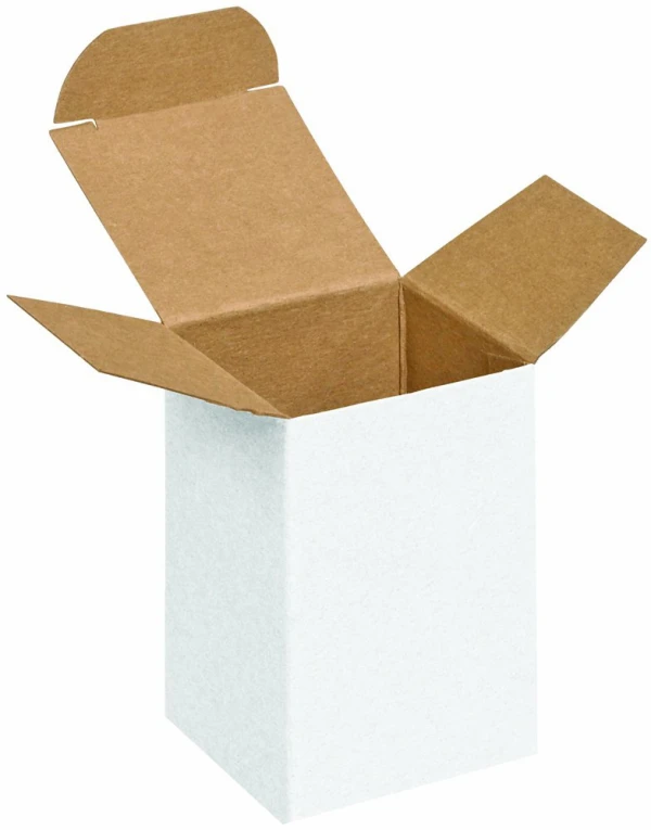2" x 2" x 3" White Reverse Tuck Folding Cartons 2 x 2 x 3 White Reverse Tuck Mailers