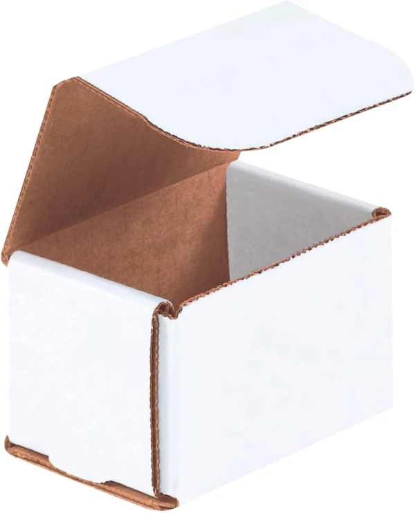 3 x 2 x 2 White Corrugated Mailers Open 3x2x2 White Cardboard Box Mailers Open