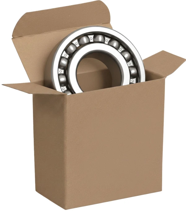 Heavy Duty Steel Bearing for Tools or Machinery in a 3 x 2 x 3 Kraft Reverse Tuck Folding Cartons