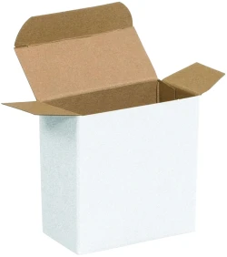 3" x 2" x 3" White Reverse Tuck Folding Cartons