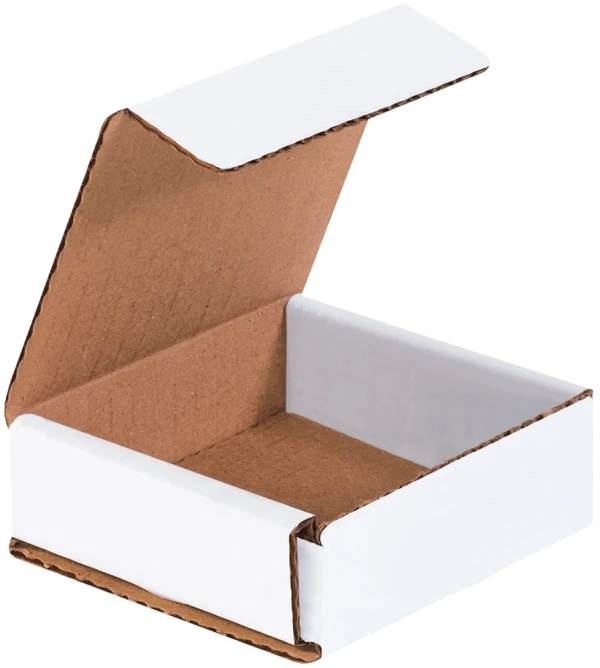 3 x 3 x 1 White Cardboard Box Mailers 3x3x1 White Corrugated Mailers
