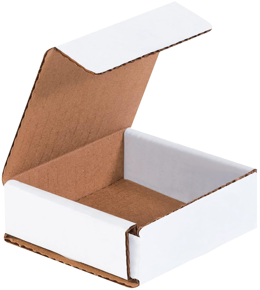 3x3x1 White Corrugated Mailers