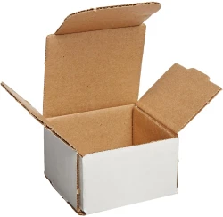3" x 3" x 2" White Corrugated Mailers