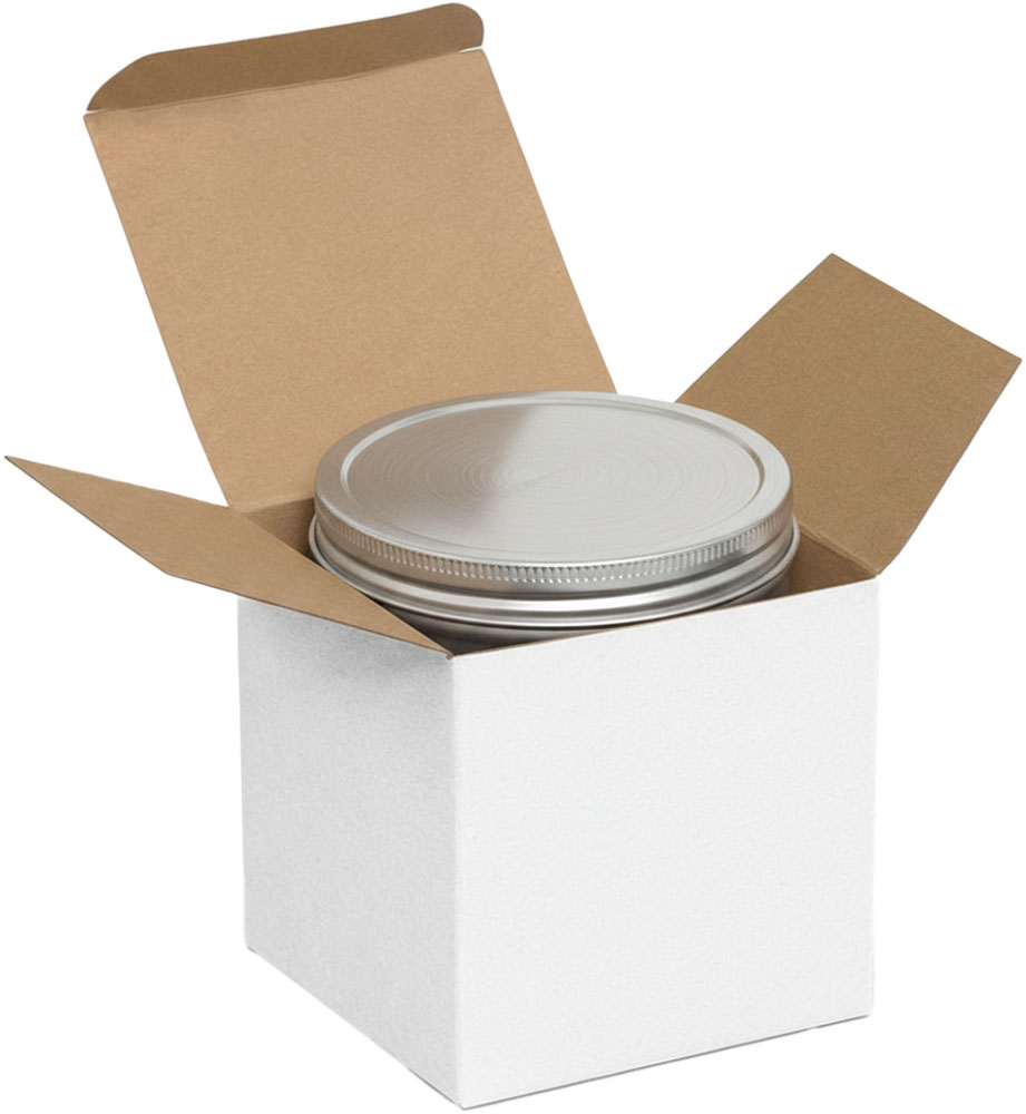 Metal Tin In a White Reverse Tuck Folding Mailers - 3 x 3 x 3