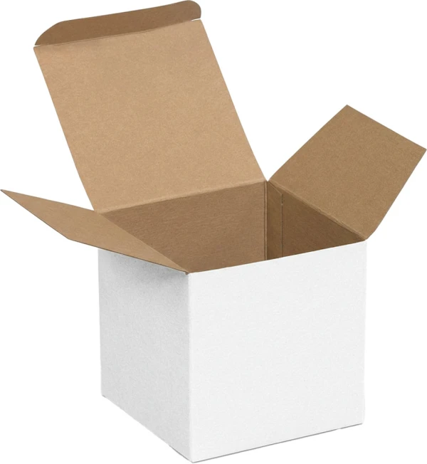 3 x 3 x 3 White Reverse Tuck Folding Cartons White Reverse Tuck Folding Mailers - 3 x 3 x 3
