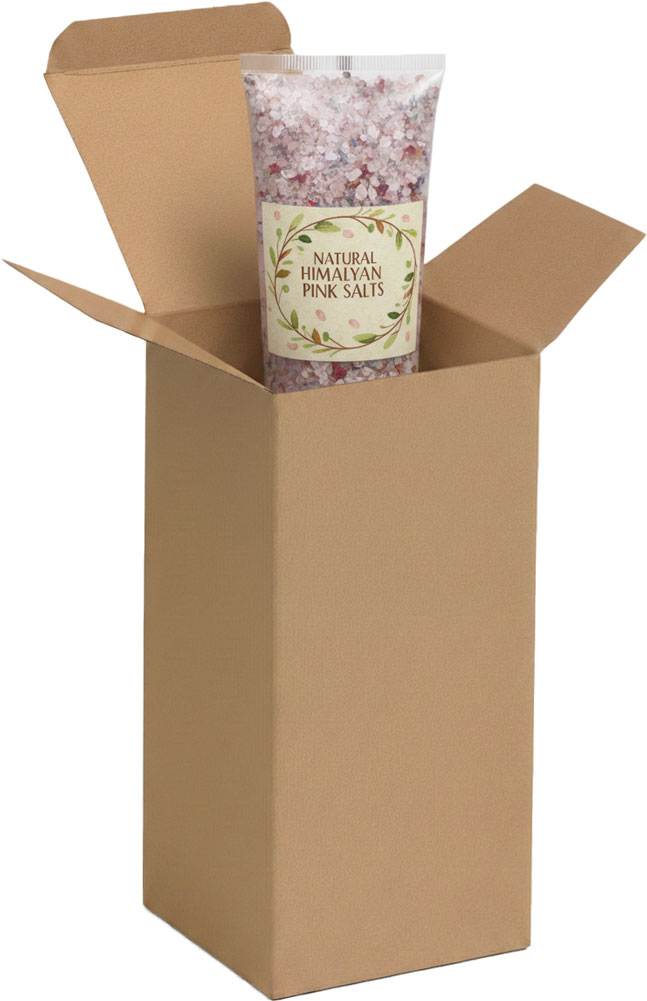 Sea Salt Package in a Kraft Reverse Tuck Folding Carton 3 x 3 x 6