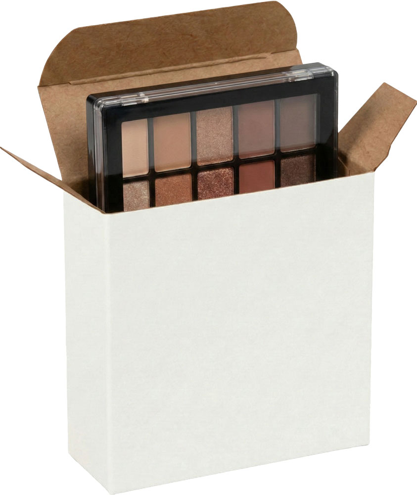 White Reverse Tuck Folding Mailers - 3 1/2 x 1 1/4 x 3 1/2