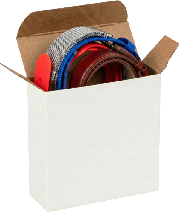 3 1/2 x 1 1/4 x 3 1/2 White Reverse Tuck Folding Carton with Smart Watch Replacement Bands Smart Watch Replacement Bands in a White Reverse Tuck Folding Carton - 3 1/2 x 1 1/4 x 3 1/2