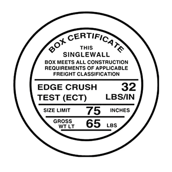 32 ECT Edge Crush Test Certificate Mailer 32 ECT Edge Crush Test Certificate Mailer