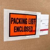 Close up of 4 1/2 x 6 Packing List Envelope Packing List Enclosed on Box