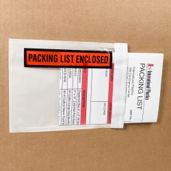 4.5" x 6" Side loading Panel Packing List Enclosed Packing List Envelope