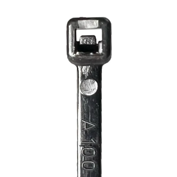 4 Inch Black Zip Ties Head Hed of 4 inch Nylon Black Zip Ties - 18 pound tensile strength