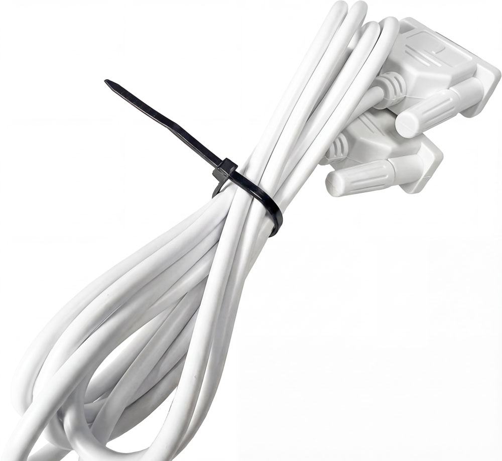 4 inch Nylon Black Zip Ties - 18 pound tensile strength