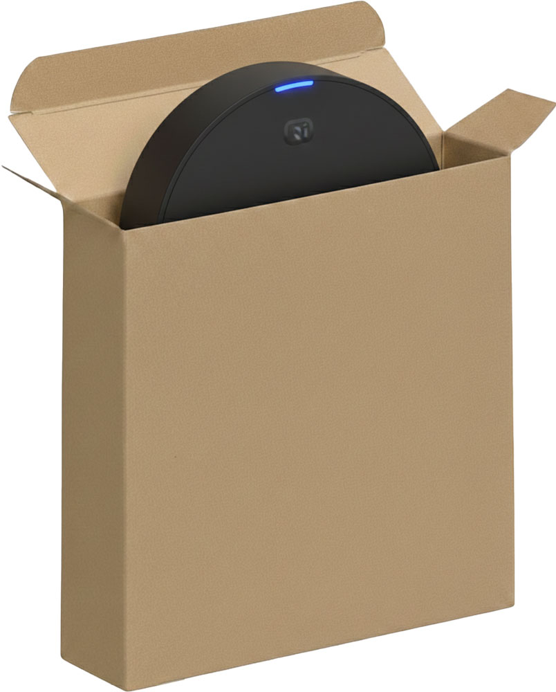 Qi-Stand Charging Base in a 4 x 1 1/16 x 4 Kraft Reverse Tuck Folding Carton