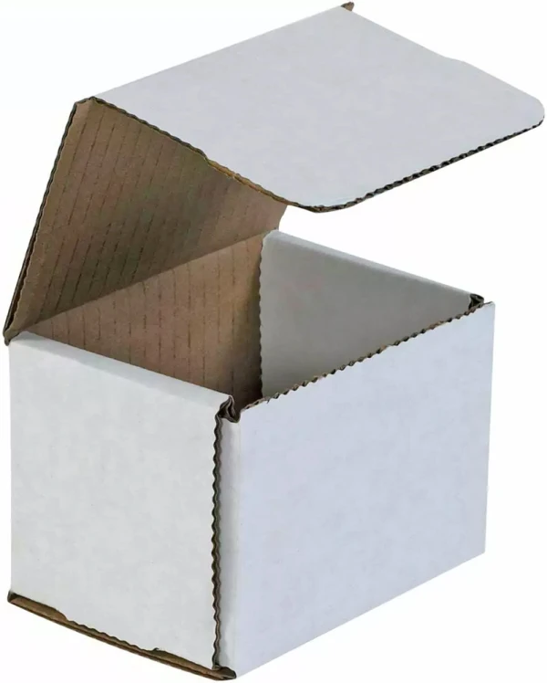 4 x 3 x 3 White Corrugated Mailers 4 x 3 x 3 White Cardboard Box Mailers