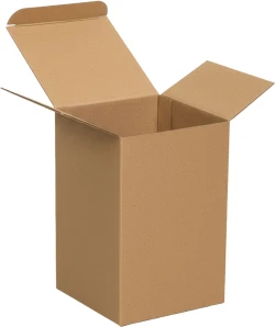 4" x 4" x 6" Kraft Reverse Tuck Folding Cartons