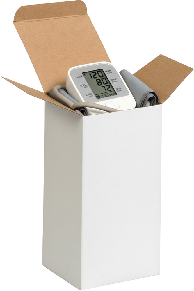 Blood Pressure Monitor in a White Reverse Tuck Folding Carton - 4 x 4 x 8