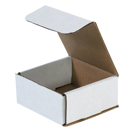 4.375x4.375x2 white corrugated mailers
