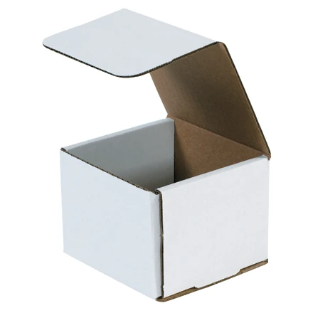 4.375 x 4.375 x 3.5 white corrugated mailers 4.375x4.375x3.5 white corrugated mailers