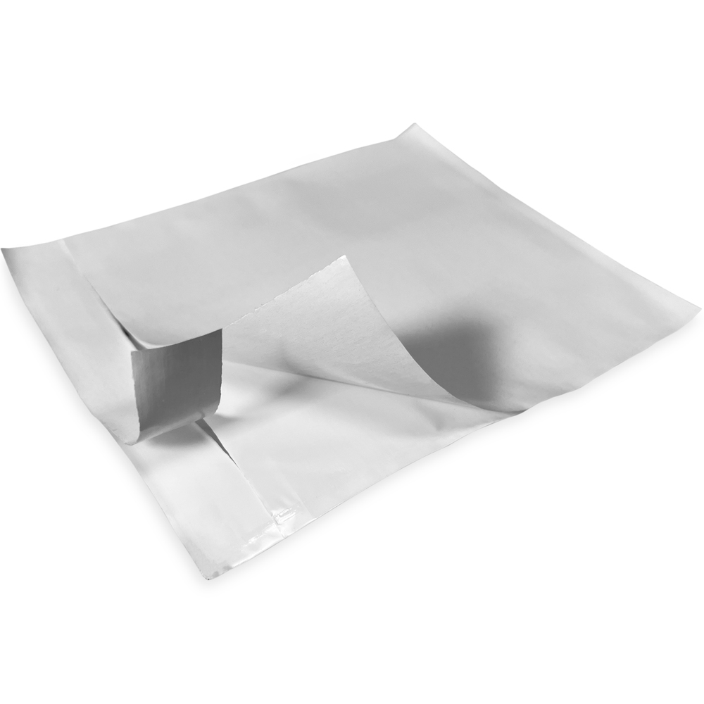 Close up of 4.5 x 5.5 Panel PACKING LIST / INVOICE ENCLOSED Side Load Adhesive Backing