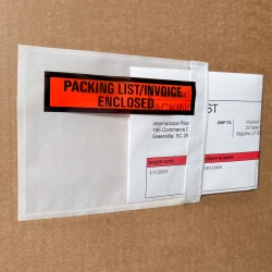 4.5" x 5.5" Panel "PACKING LIST / INVOICE ENCLOSED" Side Load
