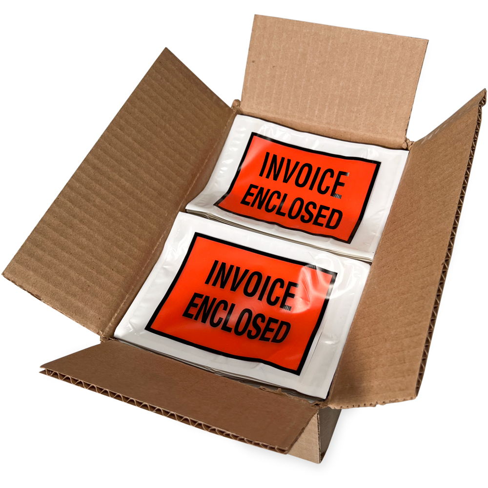 Case of 4.5 x 6 Invoice Enclosed Packing List Full Face Side Loading