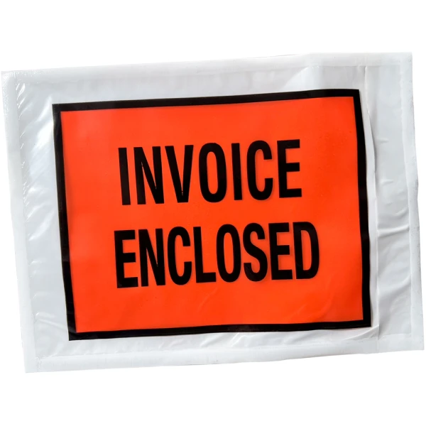 4.5 x 6 Invoice Enclosed Packing List Full Face Side Loading Front Close up of 4.5 x 6 Invoice Enclosed Packing List Full Face Side Loading Print on Front