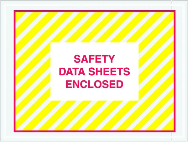 4.5 x 6 Safety Data Sheets Enclosed SDS Envelopes Red & Yellow 4.5 x 6 Safety Data Sheets Enclosed SDS Envelopes