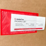Close up of 4.5 x 8 Packing List - Red IBM Tab Card Recessed Face Split Back on Box